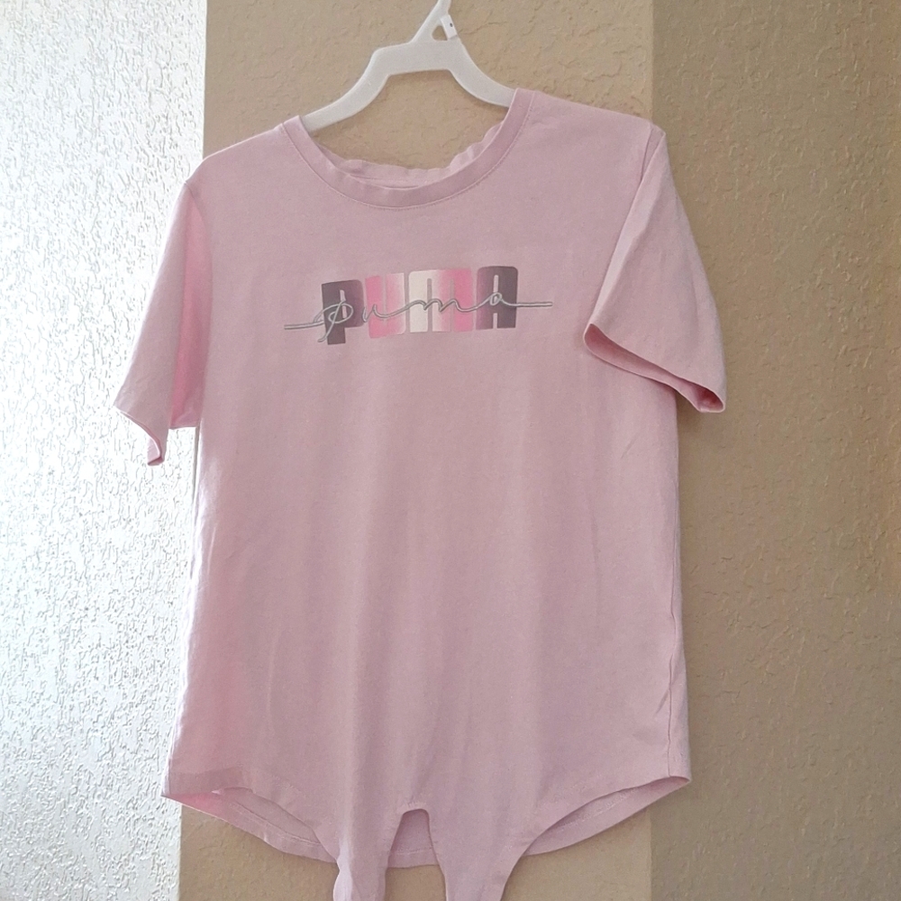 A pink shirt